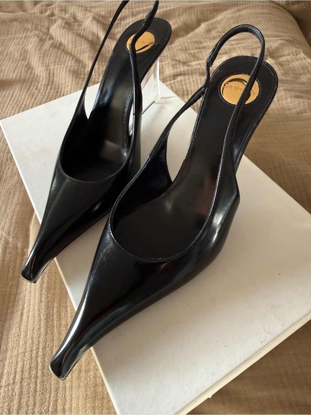 Saint Laurent Miller Wedge Pump in Nero - Picture 2 of 9